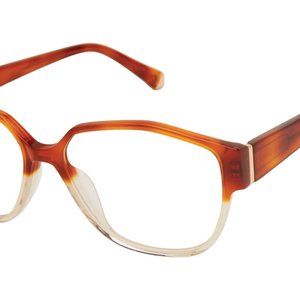 New Kate Young Eyeglass Angular Frame K151 Demi Amber Fade Custom Acetate